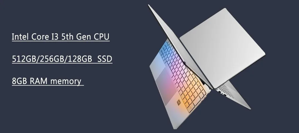 15," ультратонкий ips ноутбук Intel Core i3-5005U DDR3 8G+ 64G/128G/256G M.2 SSD Windows 10 64-бит 1080P Bluetooth 4,0 WiFi ноутбук