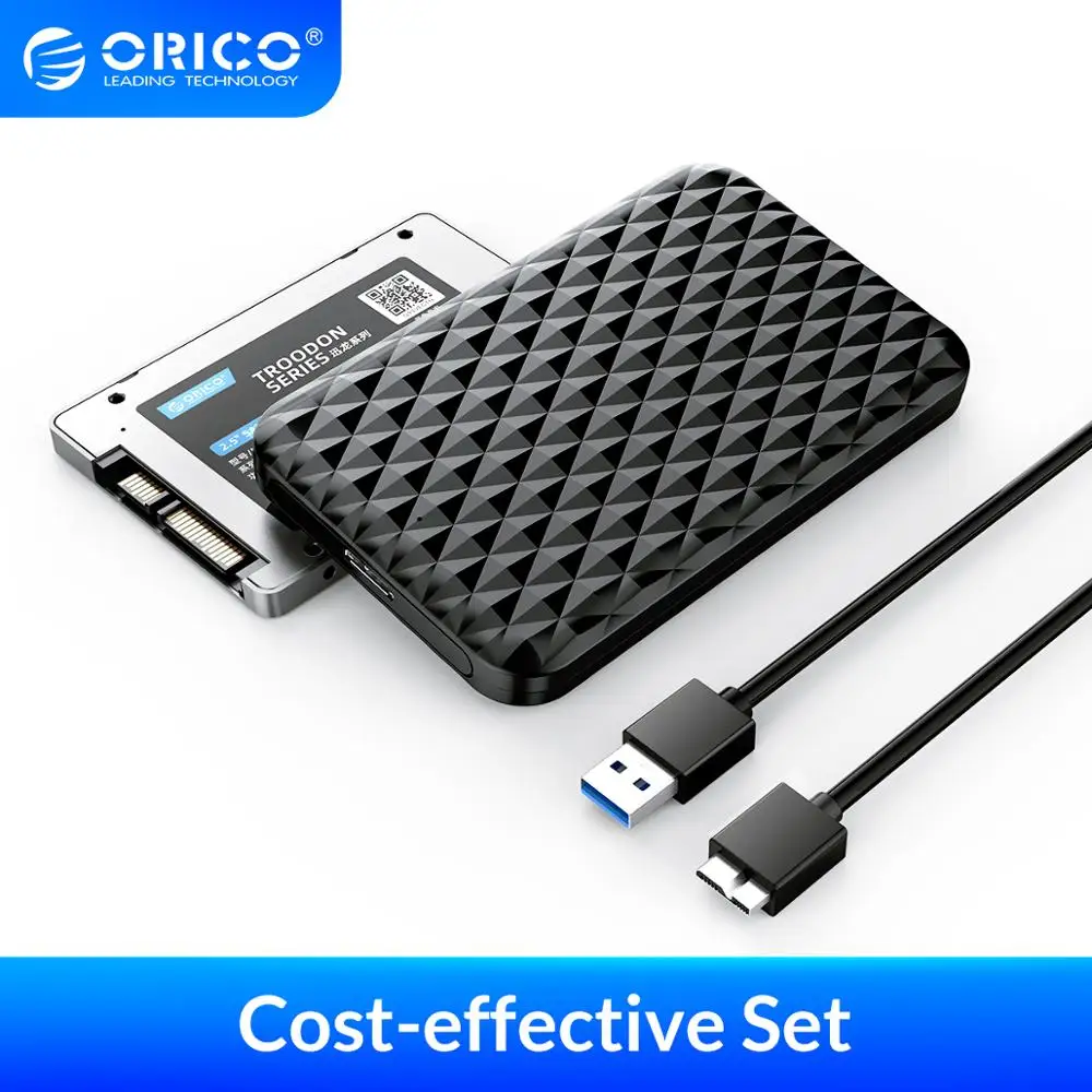 ORICO 2.5 DIY taşınabilir sabit disk 2.5 inç SATA3.0 SSD USB 3.0 HDD muhafaza çantası desteği UASP HD 5gbps harici SSD PSSD