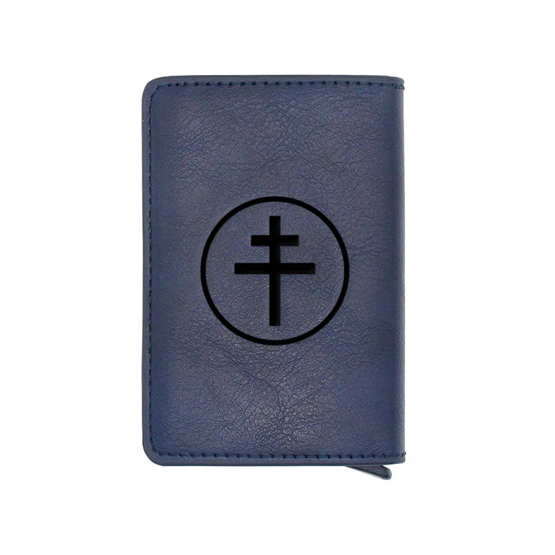 

Symbols of Ancient Rome Credit Card Cross Slim Mini Short Purse Men Women Small Wallets
