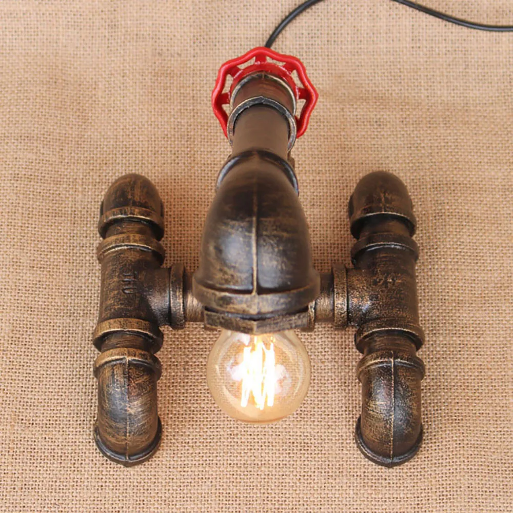 Арт-деко креативный робот паровой панк настольная лампа e27/e26 110 В 220 В винтажный Настольный светильник для чтения для кабинета, спальни, прикроватной кровати, офиса