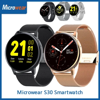 

2020 Microwear S30 Smart Watch Men ECG Heart Rate Body Temperature Sleep Monitor Full Touch IP68 Waterproof S2 Update Smartwatch