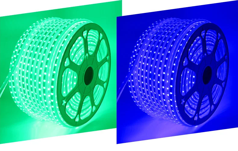 RGB Светодиодные Ленты Гибкие Огни SMD5050 60 Светодиодный Водонепроницаемый AC220V 230 V неоновый свет удаленного Управление вечерние Гостиная Home