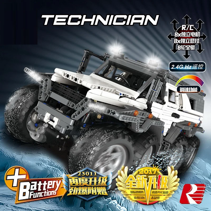 23011 Technic внедорожник Avtoros Shaman 8x8 Строительный блок подходит MOC-5360 с электродвигателями мощность Функции кирпич