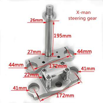 

Motorcycle Triple Trees Cnc Aluminum With Clamp 41mm-44mm CNC Aluminum Alloy Upper and Down Board For Honda refitting