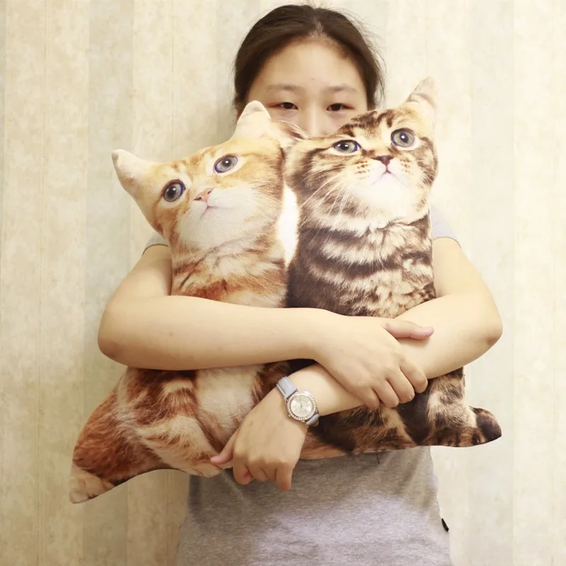 부드러운 동물 쿠션 재미 있은 고양이 베개 크리스마스 고양이 개 장난감 크리 에이 티브 귀여운 고양이 모양 베개 재미 있은 생일 선물 플러시 장난감