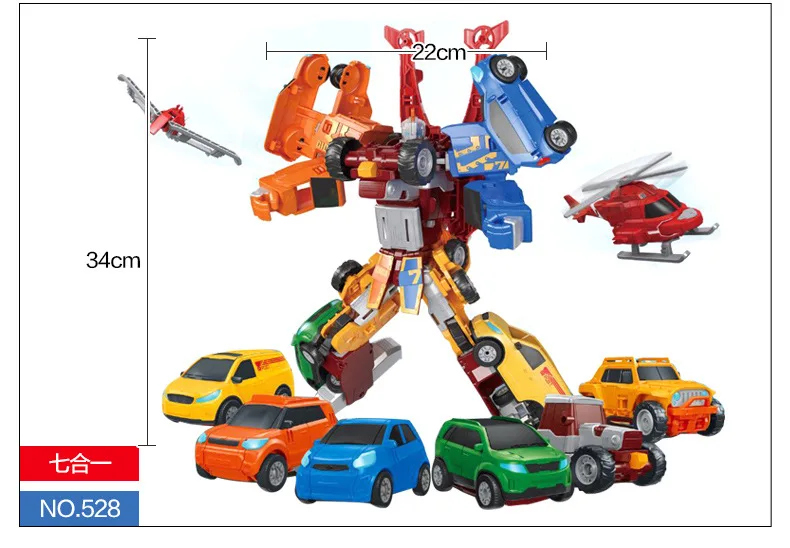South Korea Hot Selling tuo bao New Style Transformation Brother Medium 9-in-1 Jingang Brother Fit Light Toy Robot Autobots
