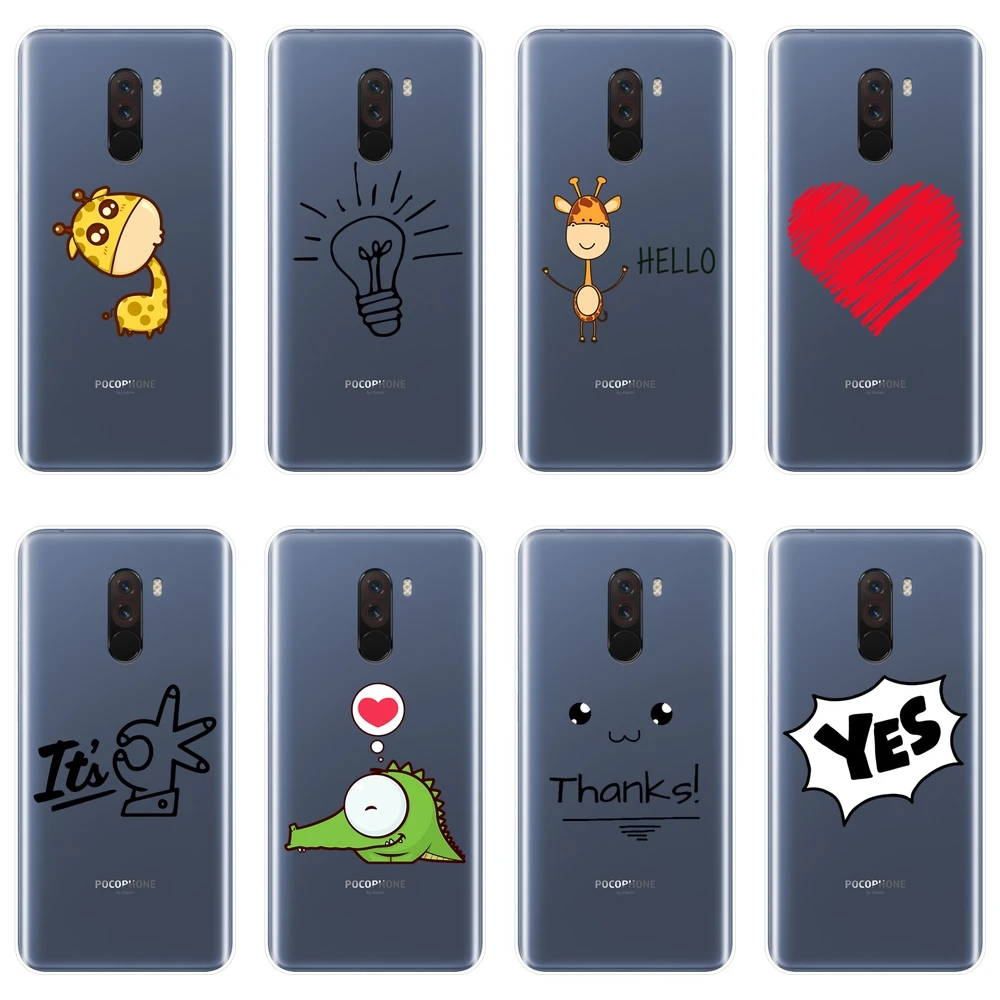Silicone Phone Case For Pocophone F1 Xiaomi Redmi Note 4 4X 5 5A 6 Pro Prime Heart Cover S2 4A 6A Plus | Мобильные телефоны и