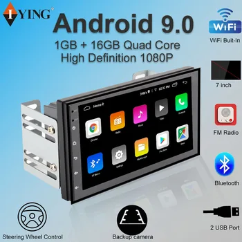 

Universal 7'' Car Radio Multimedia Player Android 9.0 2 Din IPS Touch Screen Bluetooth FM WIFI GPS Quad Core Autoradio Stereo
