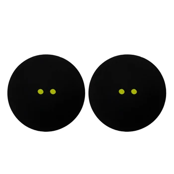 

Squash Ball Two-Yellow Dots Low Speed Sports Rubber Balls Professional Player Competition Squash(2 Pcs )