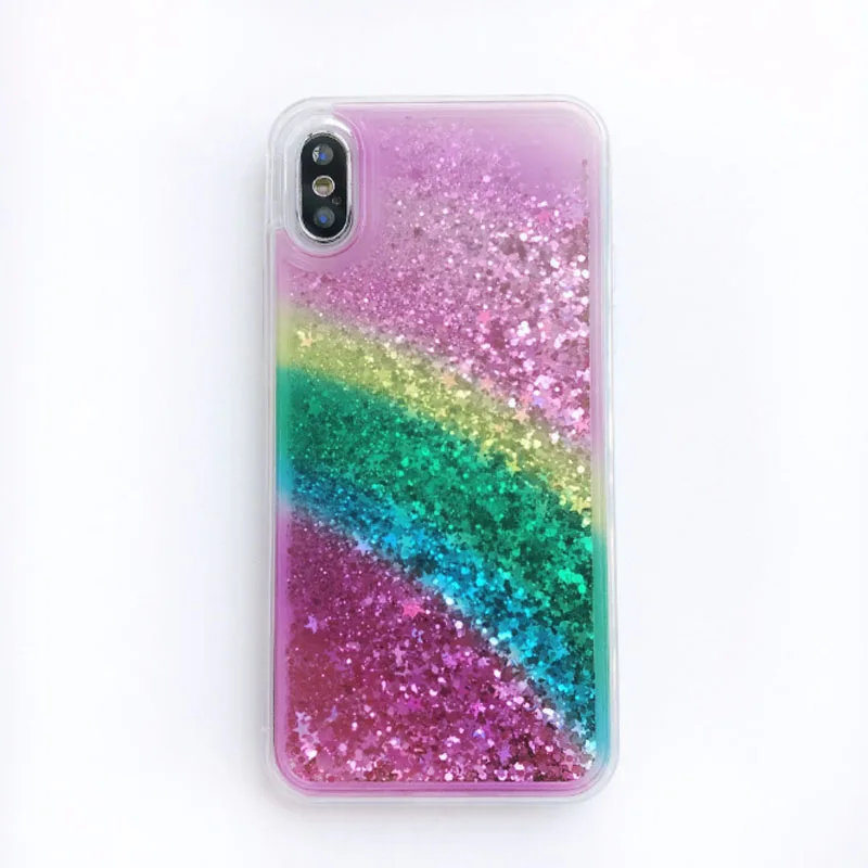 Летняя Радужная вспышка Weloan зыбучий песок для iPhone 6 7 8 p x полноразмерный
