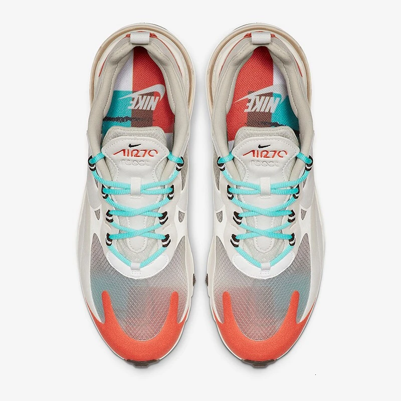 Nike Air Max 270 React мужские кроссовки для бега с воздушной подушкой удобные дышащие спортивные кроссовки мужские удобные# AO4971