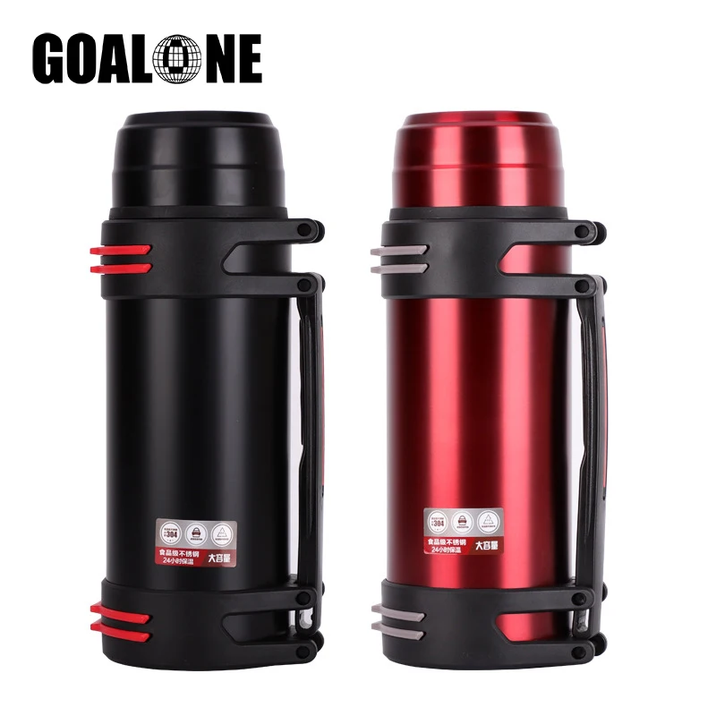 

GOALONE Portable Thermos Bottle 1600/2000/2500ml Stainless Steel Thermos with Strap Double Wall Vacuum Flask Outdoor Travel Pot