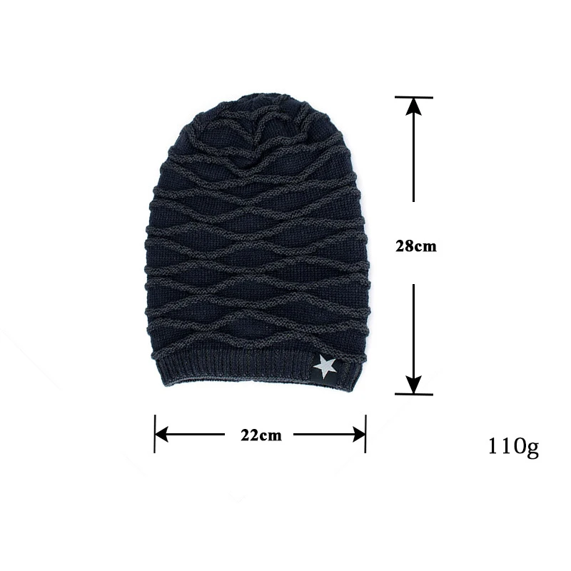 Punansky Skullies зимние теплые шапки бини вязаные хлопковые хип-хоп чулок шапка плюс бархатная раста шапка звезда капот шапки для мужчин