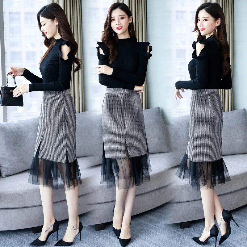 

Trend Comfortable Fashion Set/Suit Skirt Elegant 2019 Autumn Cool Elegant Slim Fit