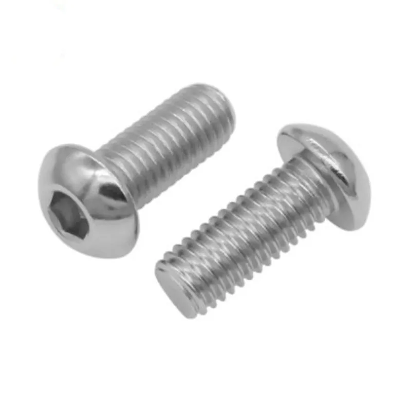 5-50PCS Allen Key Head iso7380 M2 M2.5 M3 M4 M5 M6 Stainless steel 304 or 10.9 black hex socket button  head machine screw