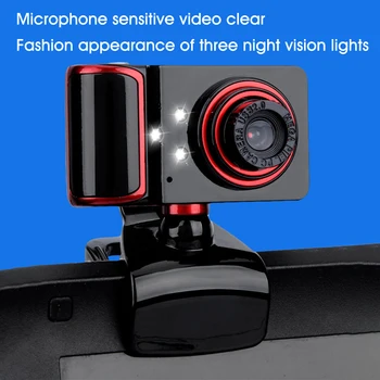 

Study Laptop PC Telecommuting Webcam Camera Clip On Desktop Computer USB HD Home Recording Conferencing Video Calling With Mic