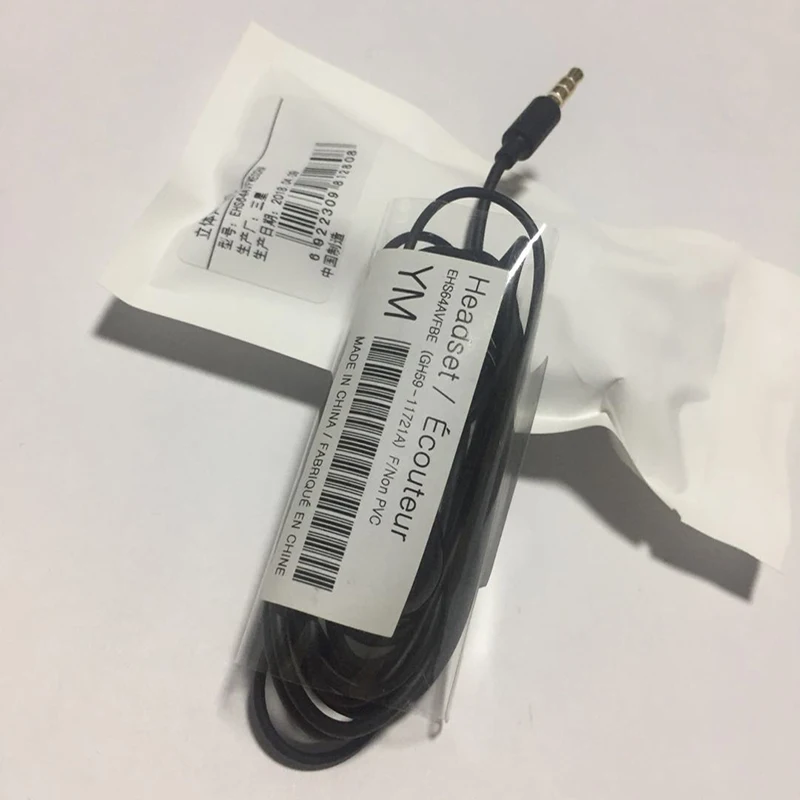 Samsung EHS64 Earphone In-Ear Wired 3.5mm Headset Color Black White with Microphone Speaker for White Black Headset