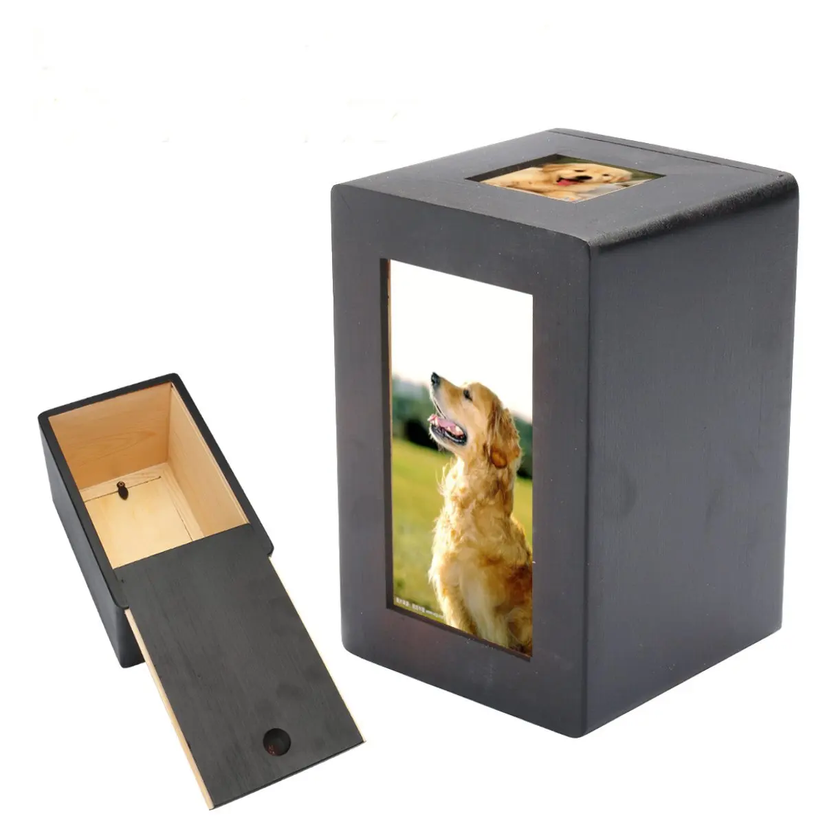 

Pet Memorial Urn Photo Frame Dog Cat Cremation Urn Memorial For Dog Quiet Home Place wooden