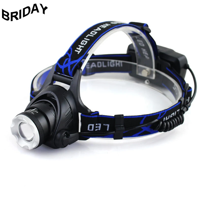 

LED Headlamp Zoomable Powerful T6 Head Flashlight Torch Sensor High Power Rechargeable Light Forehead Lamp USB Fishing Camping