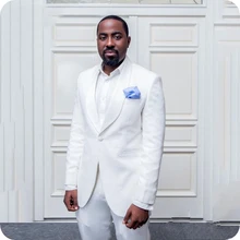 Trajes de hombre azul real para boda chal ancho negro solapa un botón ajustado novio esmoquin macho Blazer Ternos traje 2 piezas