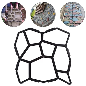 

Paving Mold Black Stone Driveway Stepping Cement Mold Sturdy 50*50 Pavement DIY Durable Concrete Concrete Mold