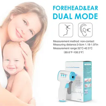 

In Stock Digital Thermometer Infrared Baby Adult Forehead Non-contact Infrared Thermometer 2 Colors Display Dropshipping