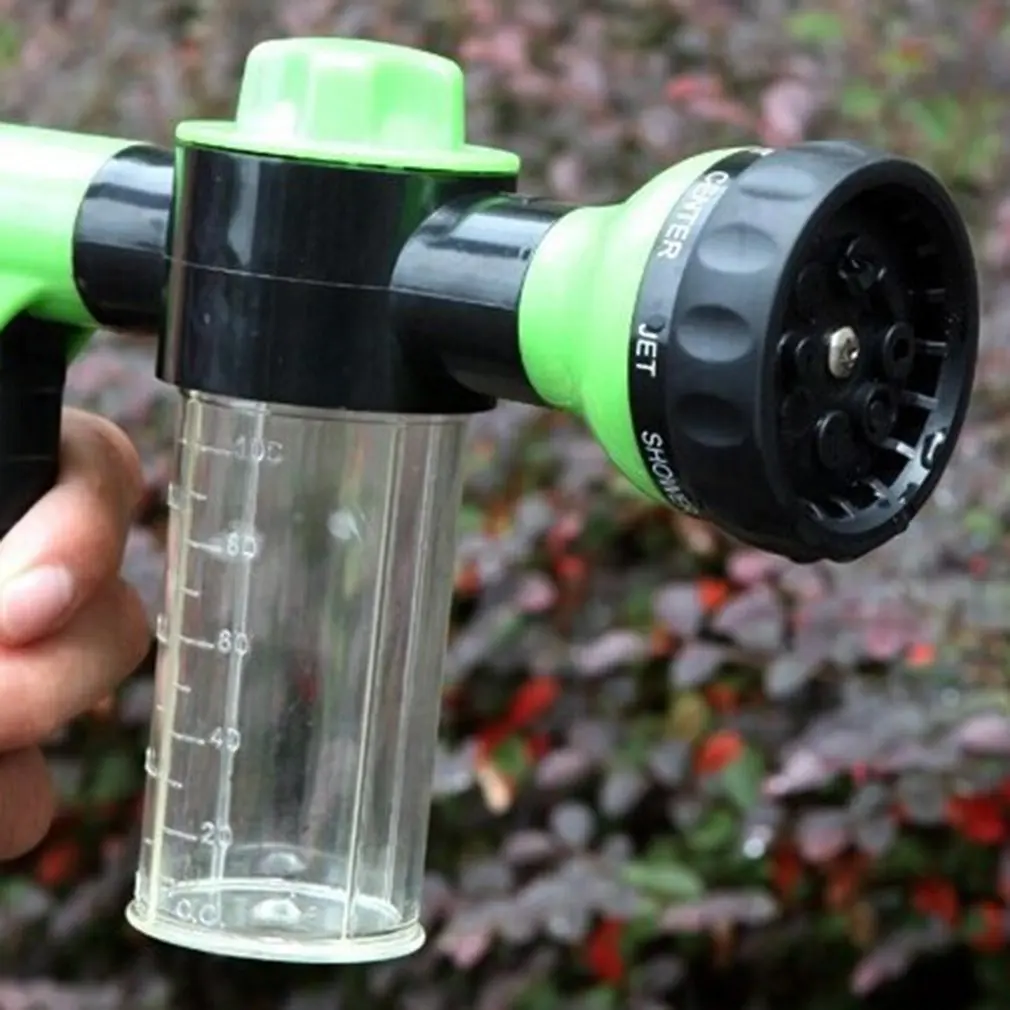 Multi-Function Water Gun Car Wash Water Gun High Pressure Water Gun Car Wash Shower Garden Water Gun Eight-In-One Foam Pot