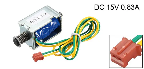 DC15V 80g 6mm Uxcell 1 шт. нажимной тип соленоид Электромагнит постоянного тока 3/4. 5/6/12/15/18/24 V, а так же 30 г, 2/3/4/5/5,5/6/10 мм открытая рамка прямолинейного движения с хорошим качеством - Цвет: DC15V 80g 6mm