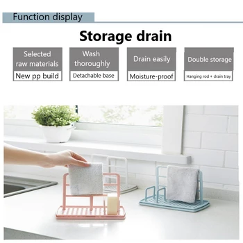 

Kitchen Table Rag Rack Sink Shelf Soap Sponge Drain Storage Rack Dishwashing Basket Holder Bathroom Holder Kitchen Accessories