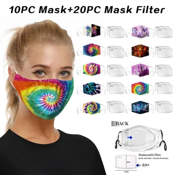 

10pc Face Mask Dustproof Windproof Foggy Haze PM2.5 Mask With Gasket Face Mask Filter Reusable Face Bandana Masques #YL5