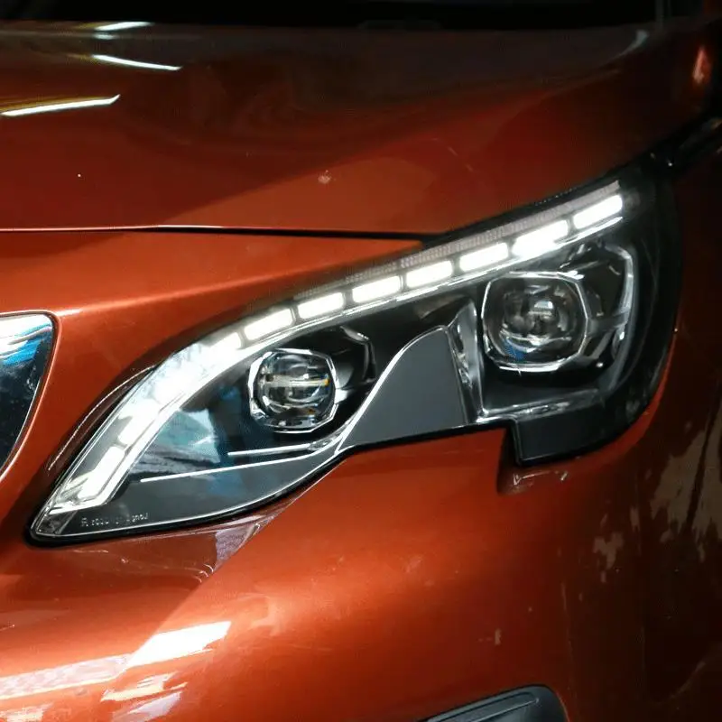 Дневные наружные Luces ходовые автомобили Cob Neblineros Led Para Автомобильные фары автомобильные фары в сборе 17 18 для peugeot 4008