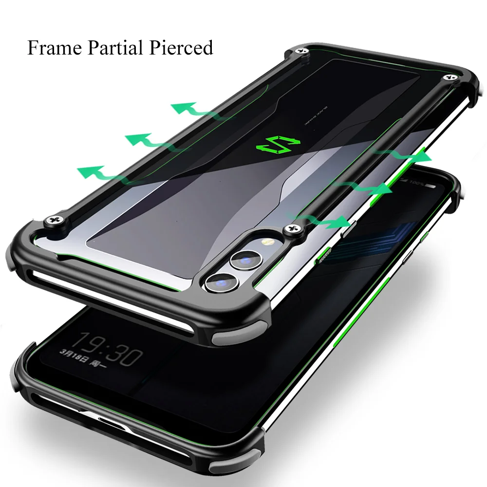 OATSBASF Airbag Bumper Metal Case For Xiaomi Black shark 2 Personality Metal Bumper Case For Xiaomi Black shark 2pro OATSBASF Airbag Bumper Metal Case For Xiaomi Black shark 2 Personality Metal Bumper Case For Xiaomi Black shark 2pro