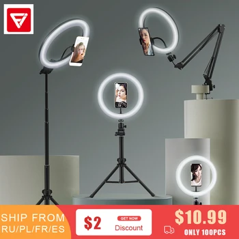 

Selfie Ring Light Photography Light Led Rim Of Lamp With Mobile Holder Large Tripod Stand For Tik Youtube Tiktok Tok Ringlight