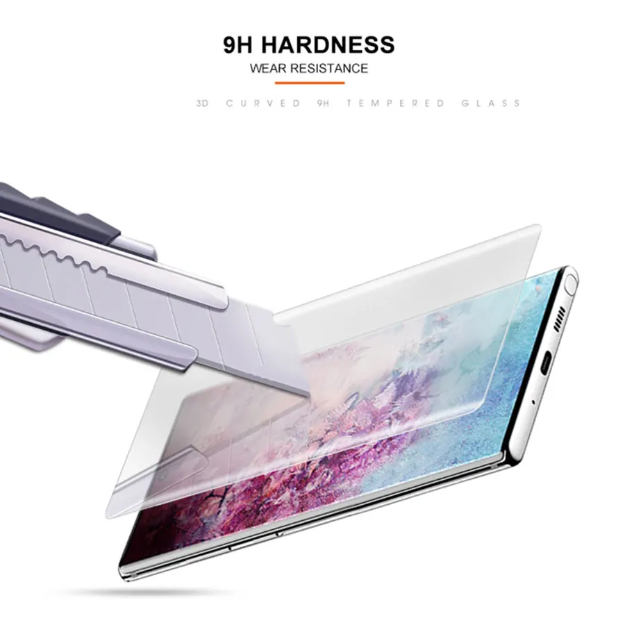 Полностью Жидкий Клей закаленное стекло для samsung Note 10 Plus 9 8 пленка УФ-экран протектор для samsung Galaxy S10 Plus S10e S9 8 Plus