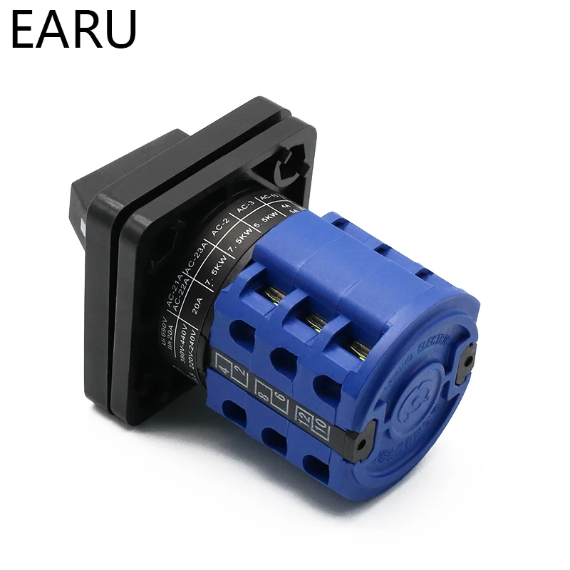 LW26 20 Electric 2/3/4/6/7 позиционный серебряный контакт 20A 660V 3 полюсный контроль