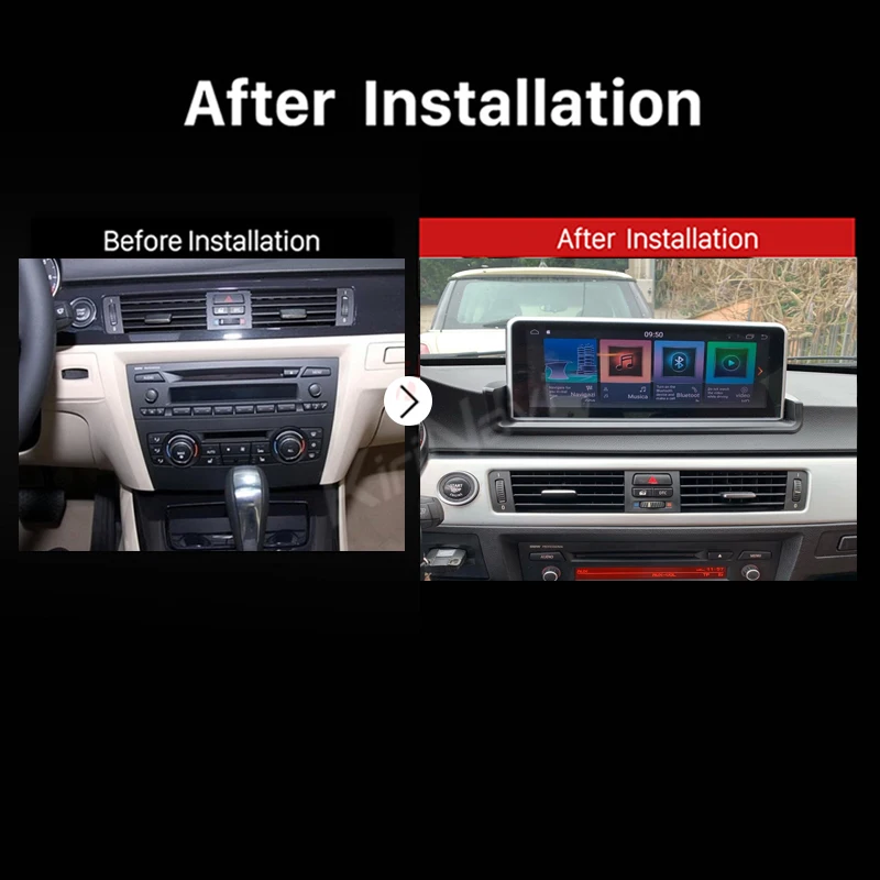 Flash Deal KiriNavi 8 Core 4+64G 10.25" 2din Android 9.0 car radio gps navigation for BMW 3 series E90 E91 E92 E93 automotivo head unit 4G 5