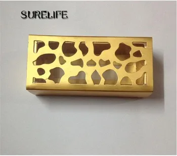 

20pcs/lot Cookie Package Gold Color Strip Hollow Macarons Box, Cake Box, Chocolate, Muffin Biscuits Box Baking Package