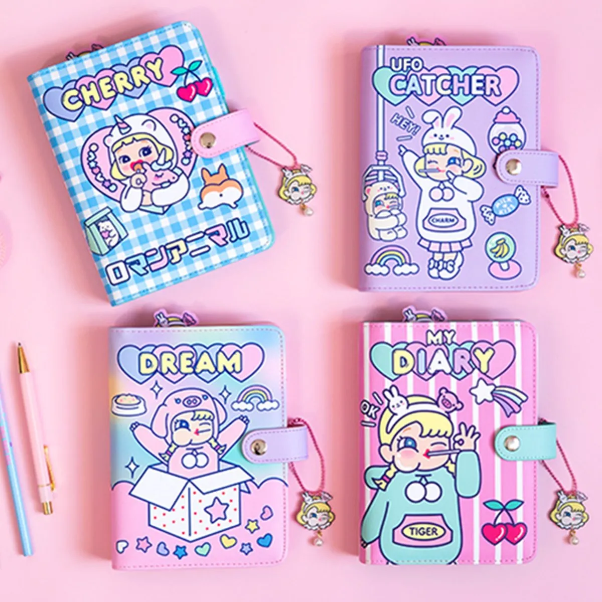 

1pcs New Diary Cute Cartoon Kawaii DIY Notebook Girl Heart Account Diary Plan Agendas A6 Notebook Loose-leaf Notebook Diary
