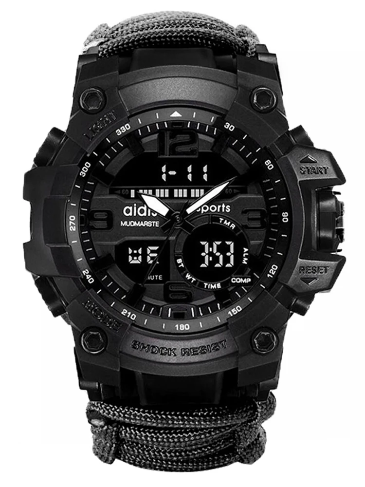 AIDIS мужские спортивные часы открытый компас Топ люксовый бренд G Стиль Шок военные цифровые часы водонепроницаемые relogio masculin
