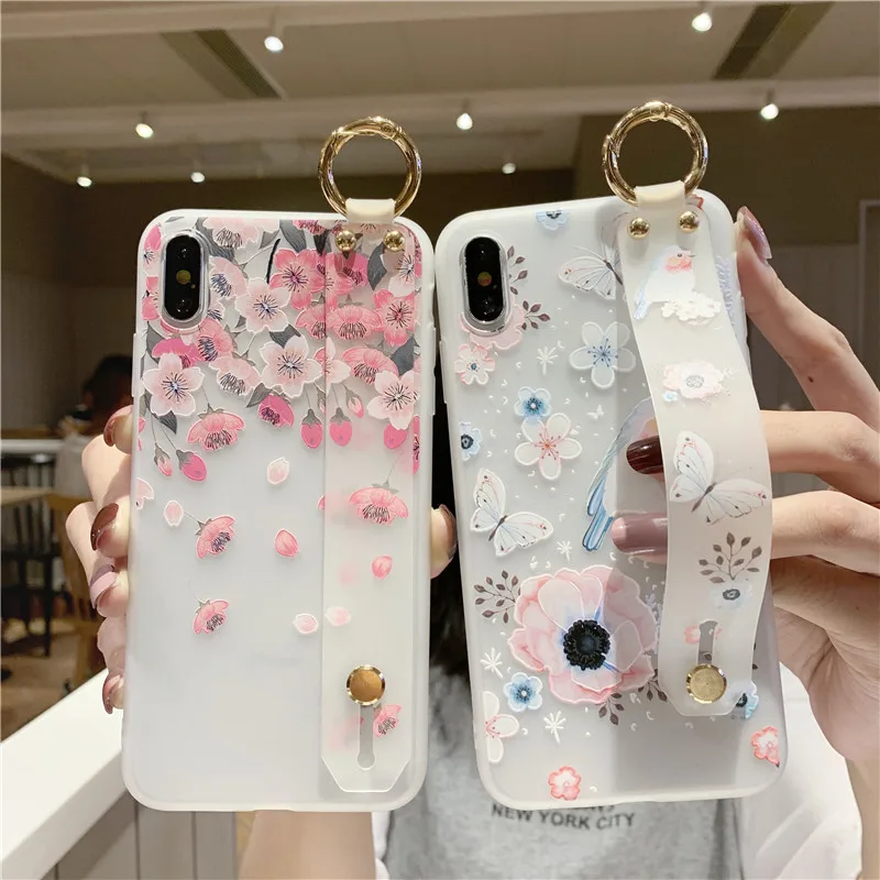 Wrist Strap phone Case For Huawei p20 p30 pro lite mate10 20 nova 3 4 3i 3e 2i honor 10 v10 Hand Holder Phone cover cases |