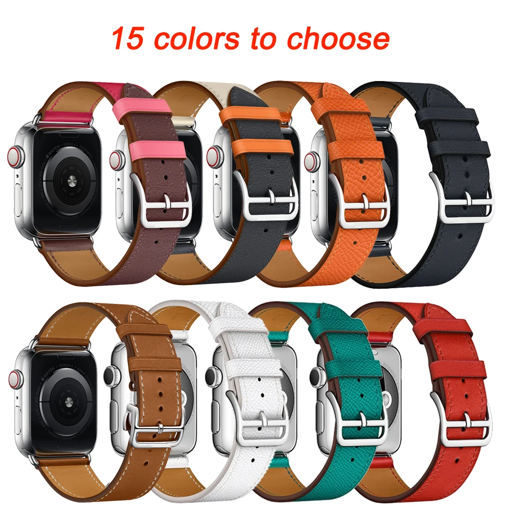 Ремешок для apple watch 4 Band iwatch series 5 4 3 2 correa apple watch 42 мм 44 мм 38 мм 40 мм Натуральная кожа pulseira ремешок для часов 44