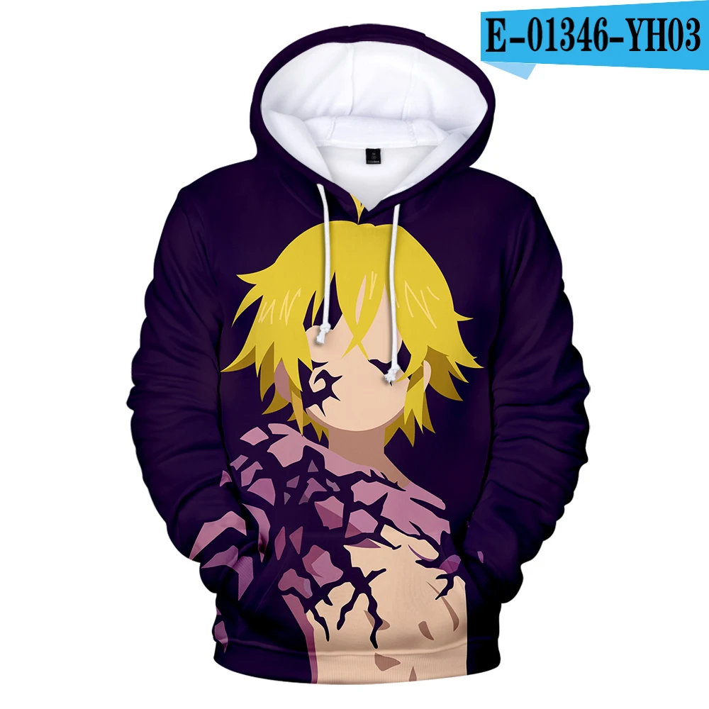 Green The Seven Deadly Sins melidas 3D крутые худи Толстовка женская/Мужская японская аниме повседневная толстовка модная популярная толстовка одежда - Color: Green