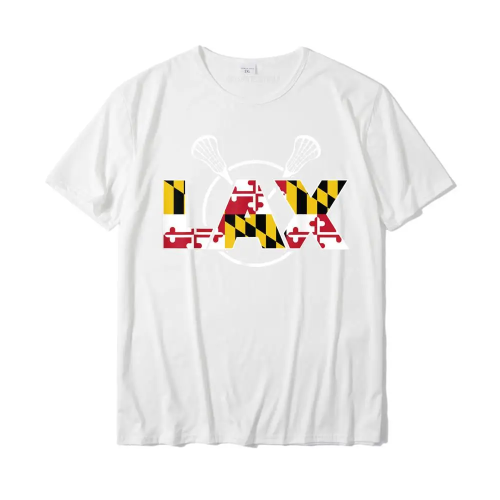 Design Tops & Tees Funny O-Neck Gift Short Sleeve Pure Cotton Men T-shirts Europe Tee Shirt Drop Shipping Maryland Flag Lacrosse State Pride T-Shirt__MZ22699 white