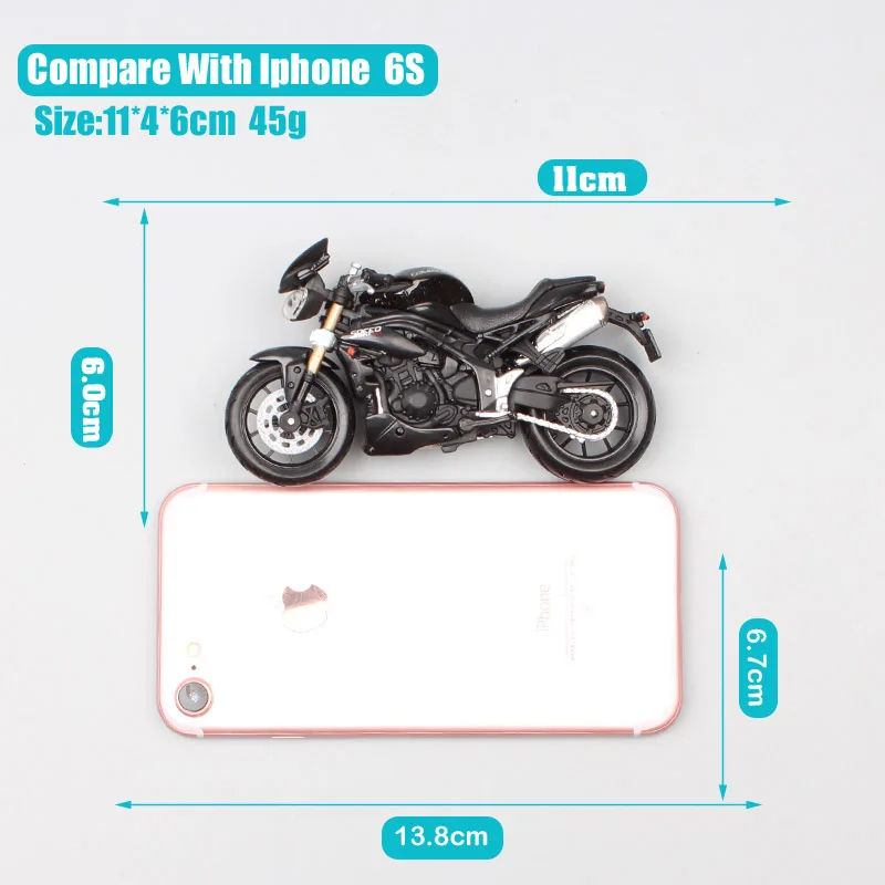 1/18 масштаб маленький bburago 2011 Triumph ST скорость три тигра 1050 уличный истребитель