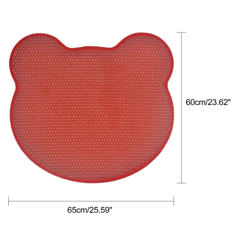 Pet Cat Litter Mat Environmental protection EVA Double Bear Head Cat littr Trapper mat Easy to Clean Scatter Control AXIR