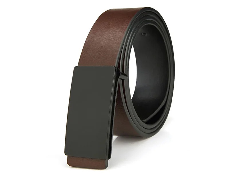 FAJARINA Brand Men's Quality Design 2nd Layer Genuine Leather Black Fashion Belts Male Jeans Belt Apparel Accessories for Men holeless belt