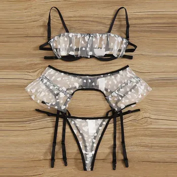 

Plus Size Women Sexy Lingerie Set Underwear Women Transparent Bra Set Sexy Lace See Through Bra And Panty Set Lingerie Feminina