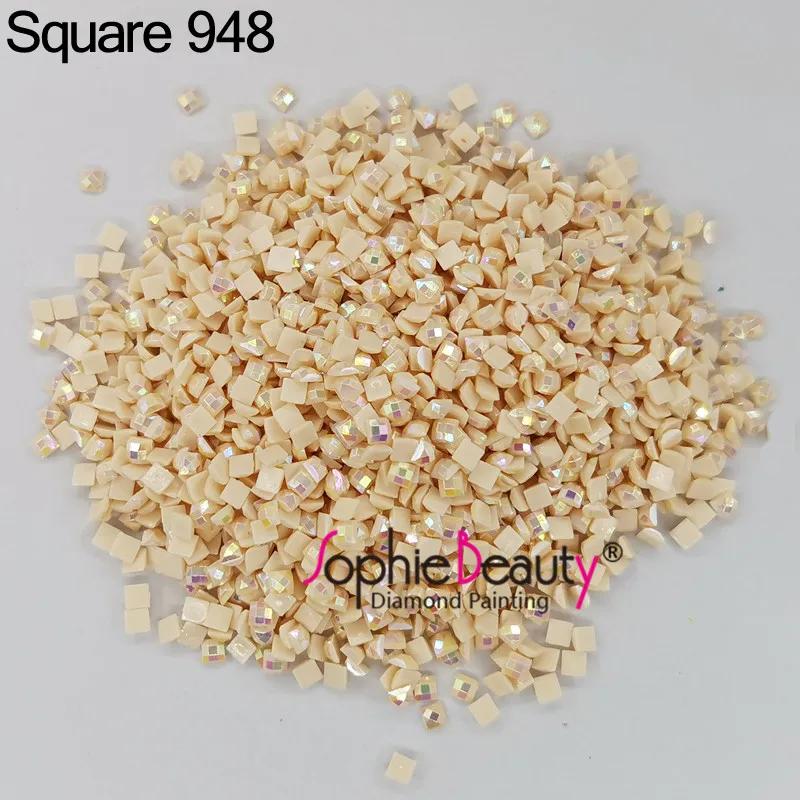 New AB Stone 2.5mm Colorful Square Drills Diamond Painting Embroidery Rhinestone Mosaic