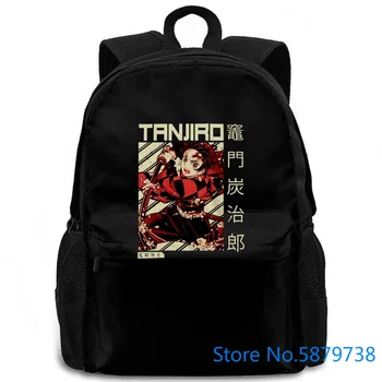 

Kimetsu No Yaiba Demon Slayer Breath Of Water Tanjiro Profile Black New Style women men backpack laptop travel school adult