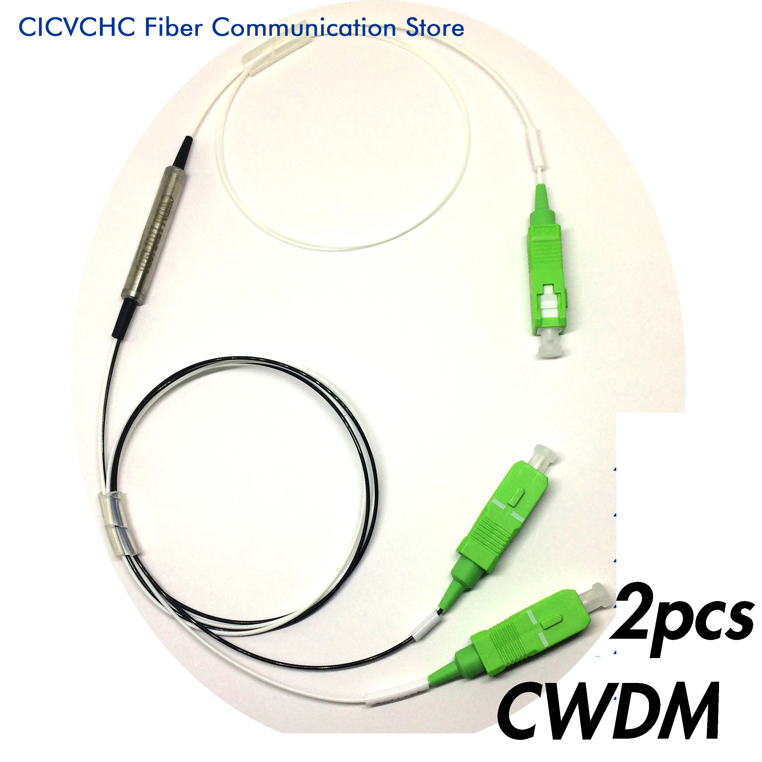 2pcs CWDM device with steel tube package, SC/APC connector / Coarse Wavelength Division Multiplexer